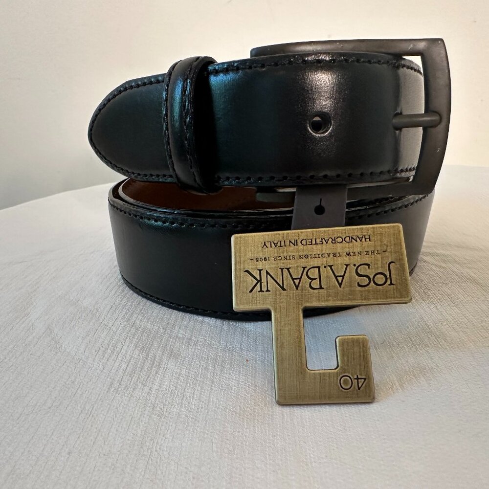 Jos.A.Bank Black Genuine Leather Belt Size 40 (23045 001)